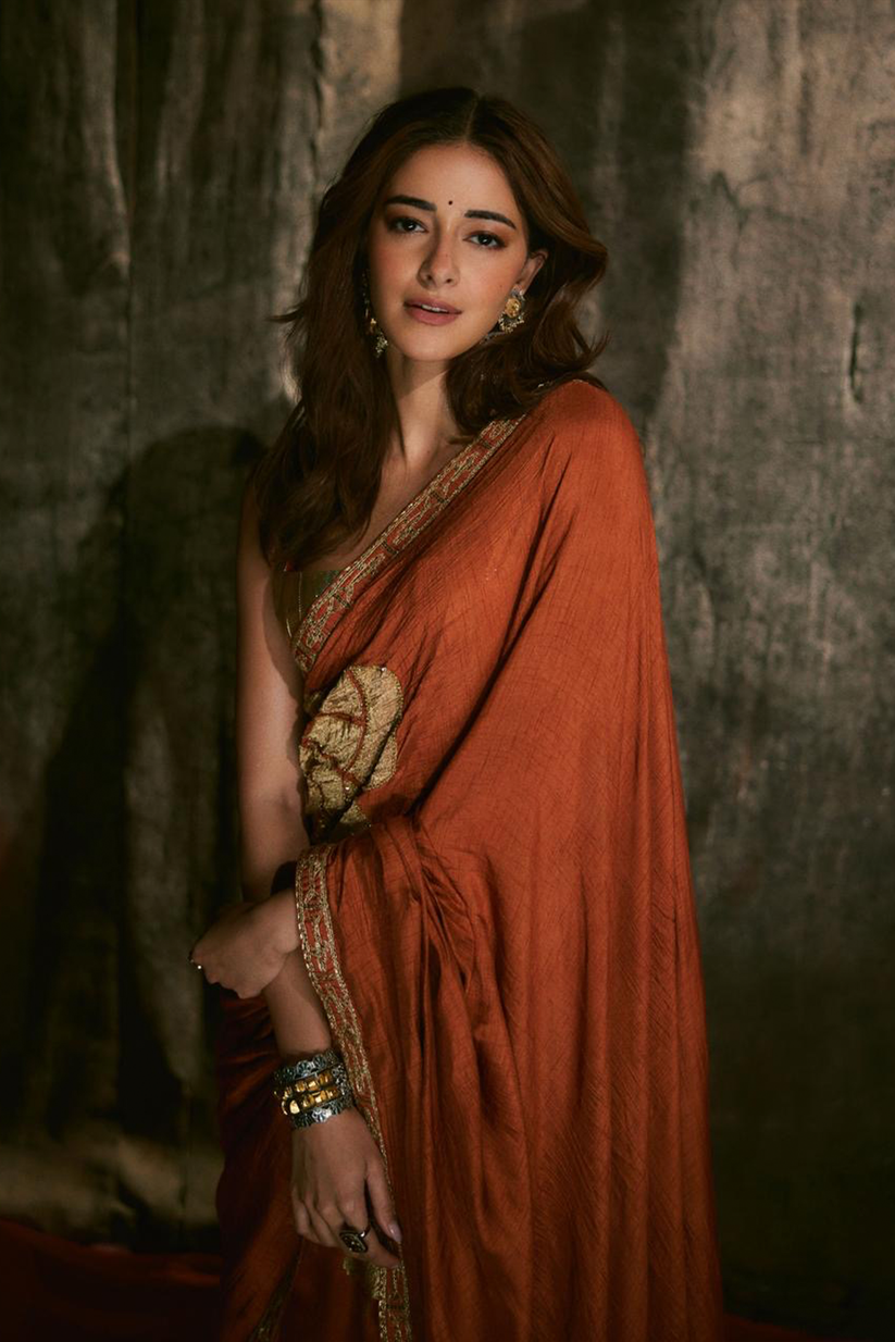 Aurelia Rust Couture Saree