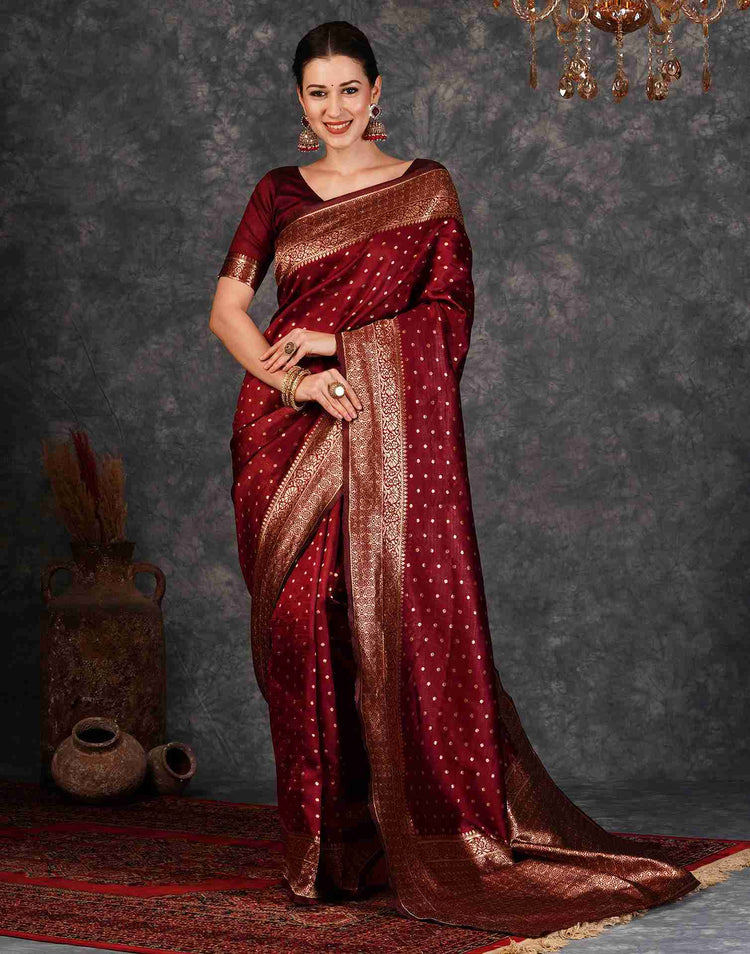 Crimson Royale Banarasi Silk Saree