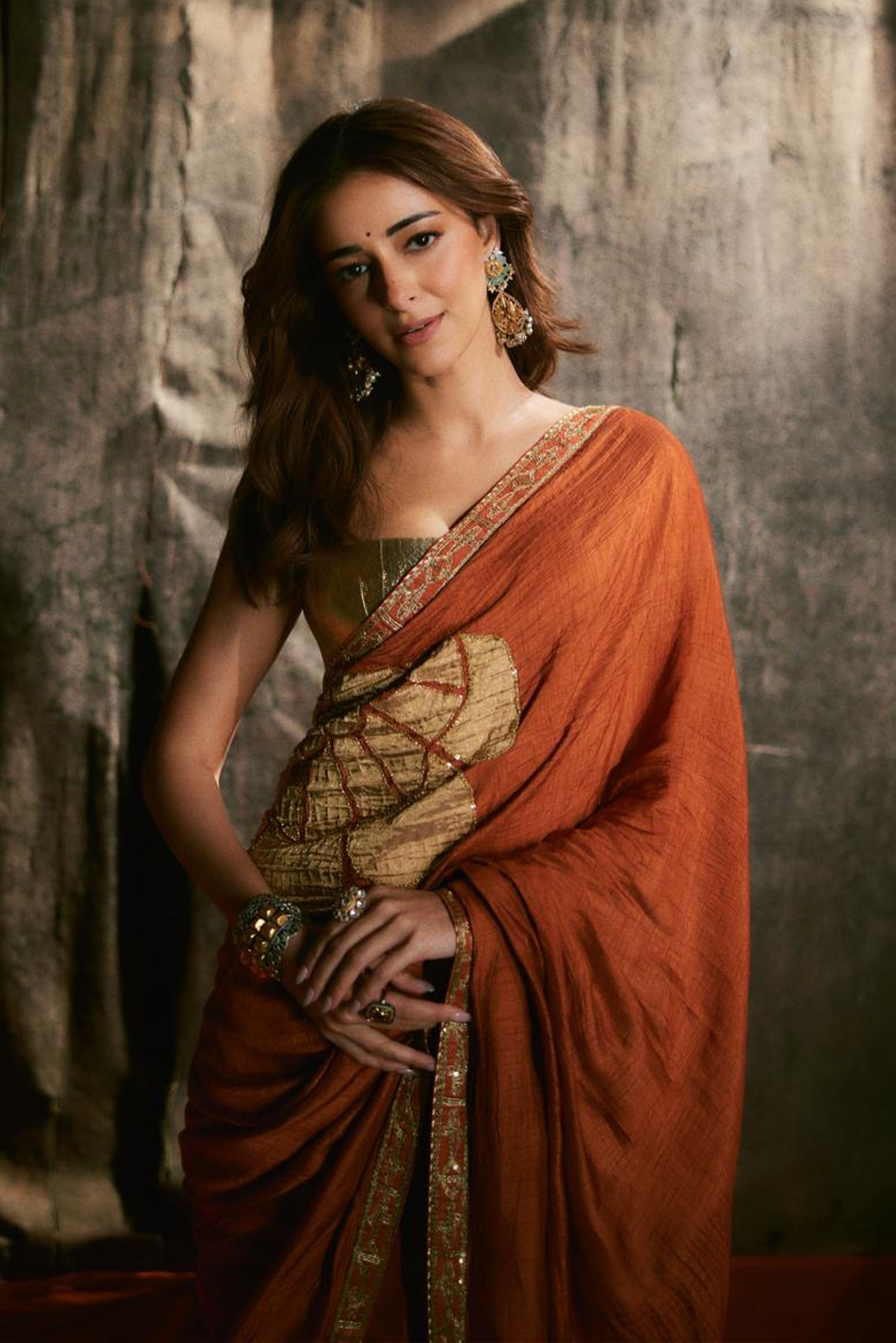 Aurelia Rust Couture Saree