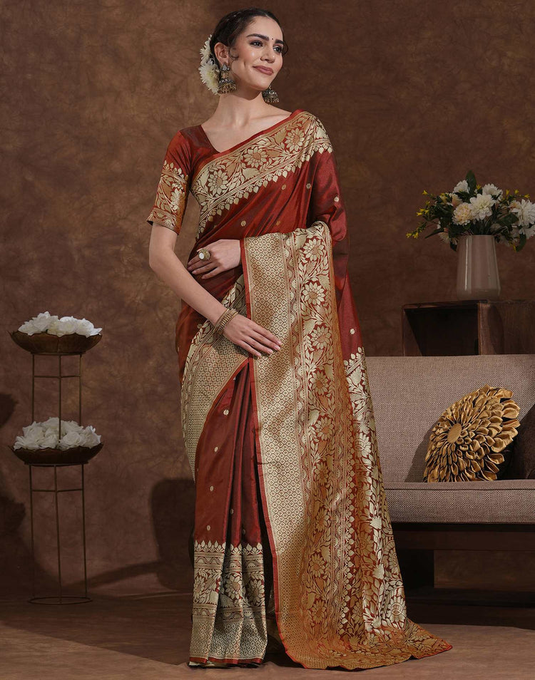 Maroon Rajeshwari Kanjivaram Silk Saree