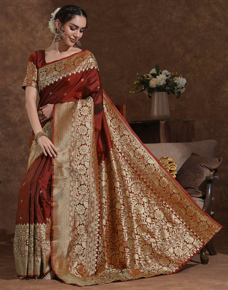 Maroon Rajeshwari Kanjivaram Silk Saree
