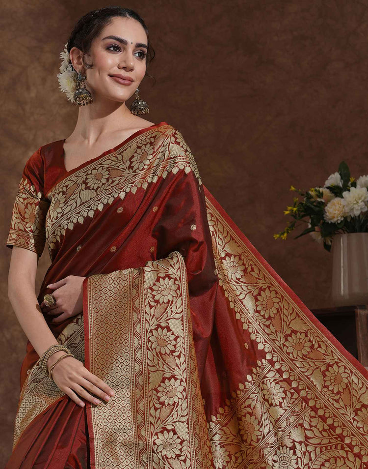 Maroon Rajeshwari Kanjivaram Silk Saree
