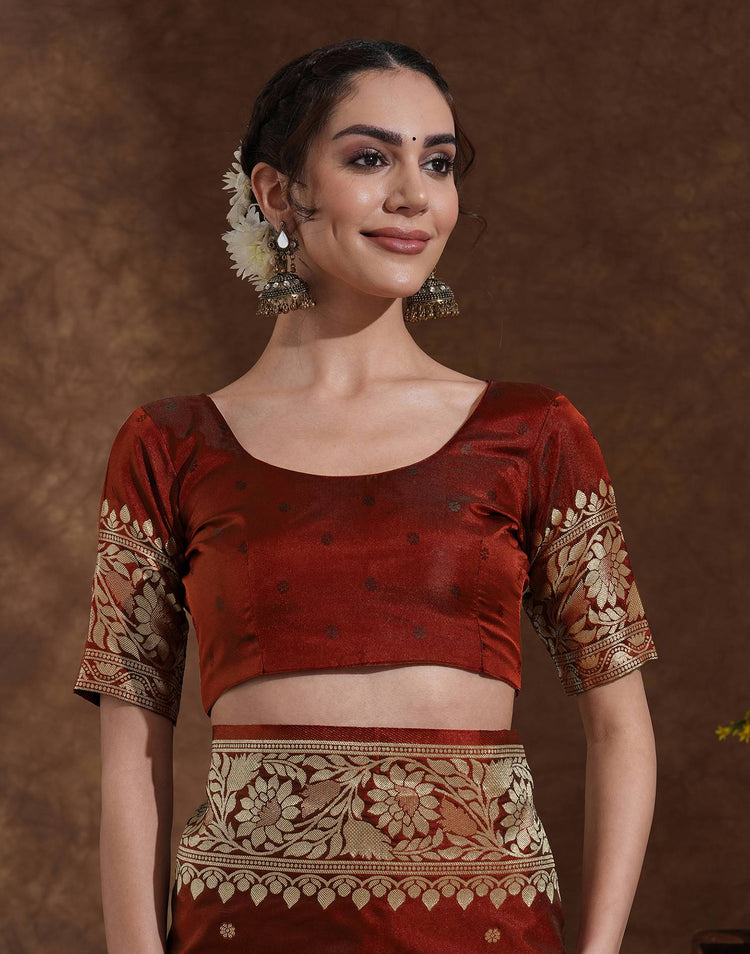 Maroon Rajeshwari Kanjivaram Silk Saree