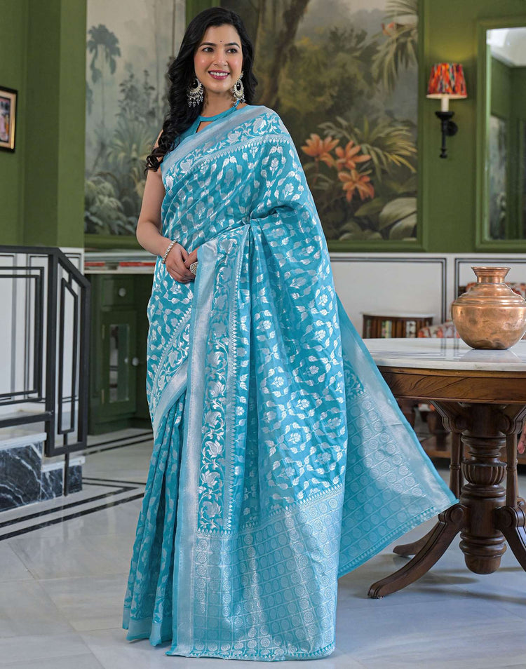 Azure Royale Banarasi Silk Saree
