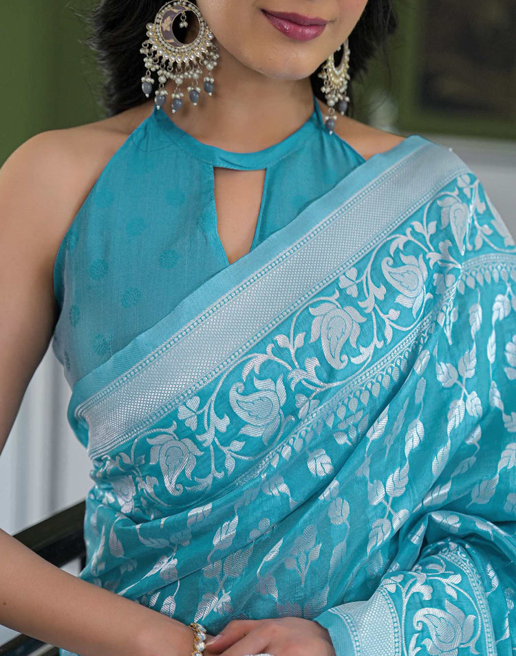 Azure Royale Banarasi Silk Saree