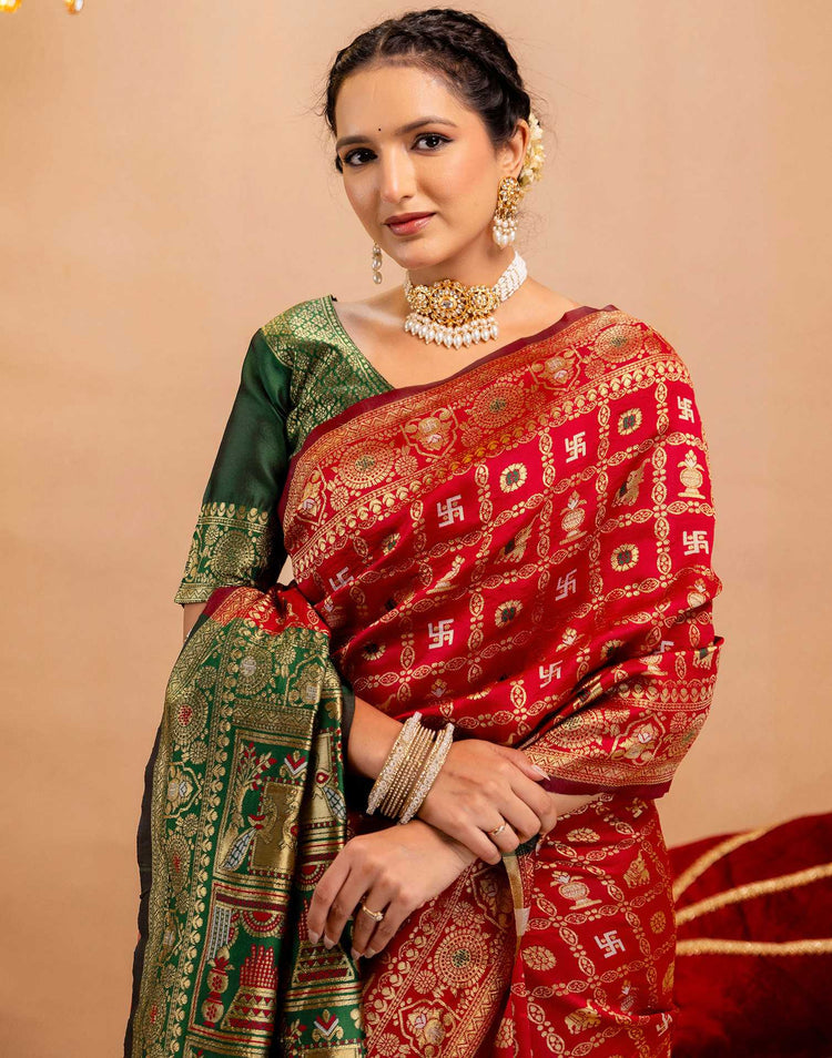 Rakta Rajsi Patola Silk Saree