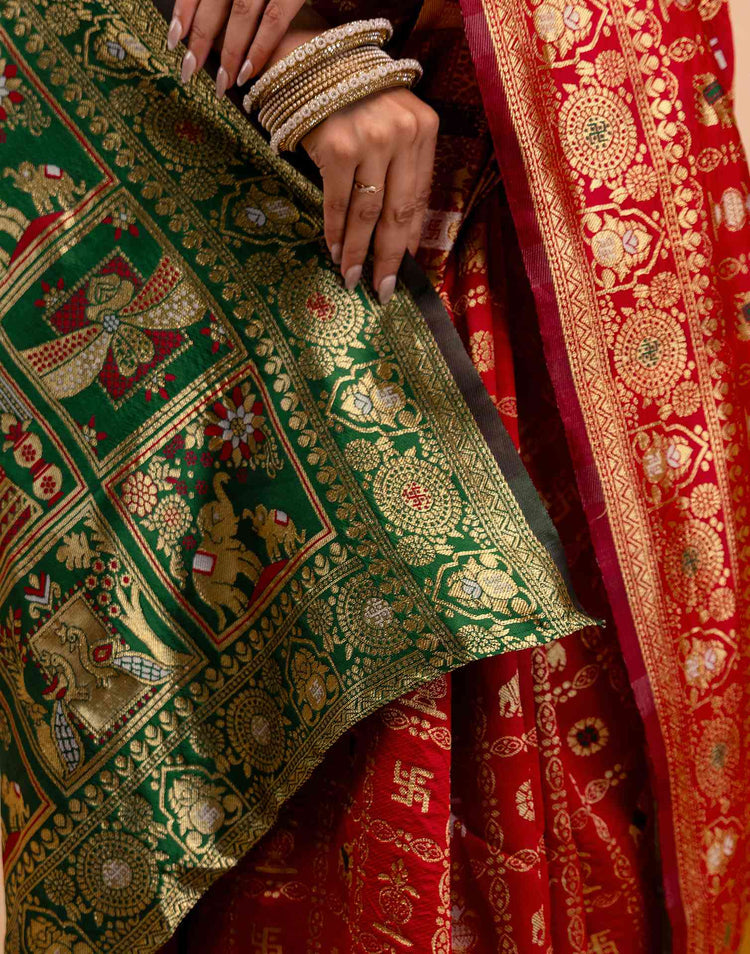 Rakta Rajsi Patola Silk Saree