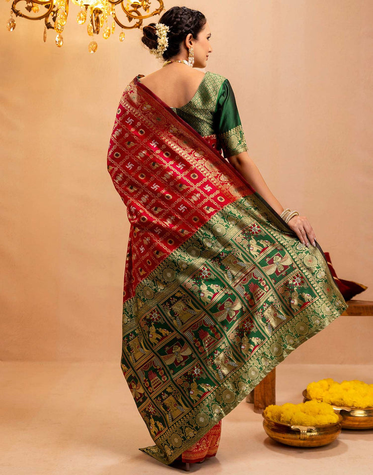 Rakta Rajsi Patola Silk Saree