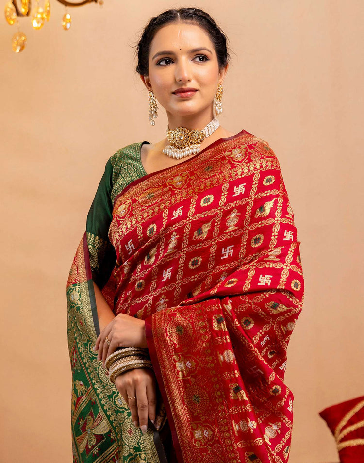 Rakta Rajsi Patola Silk Saree