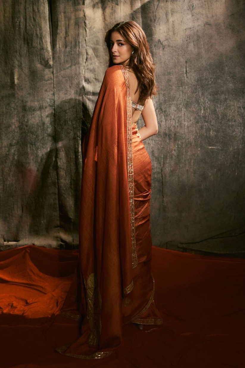 Aurelia Rust Couture Saree