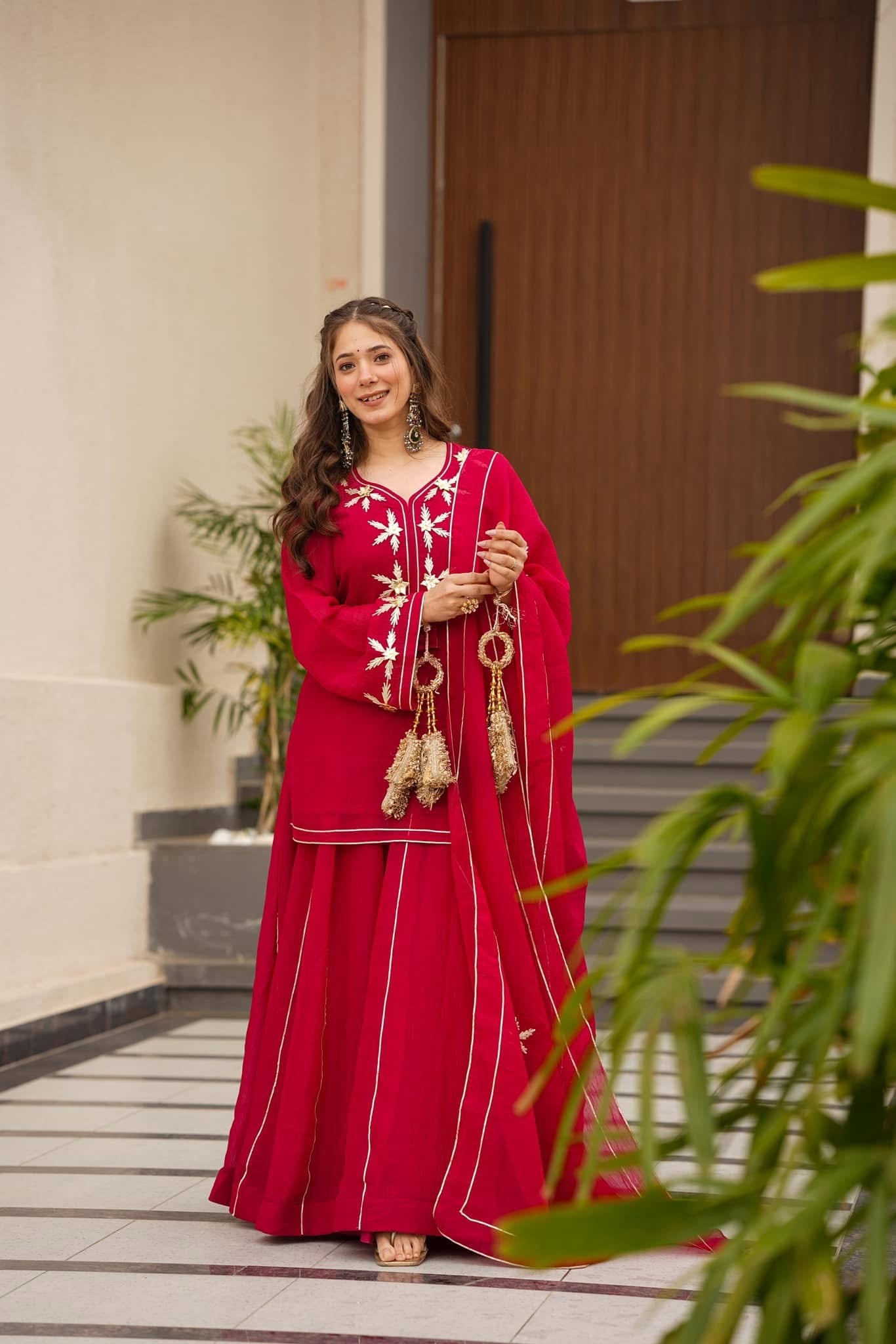 Heavenly Aura Silk Kurta Palazzo Set
