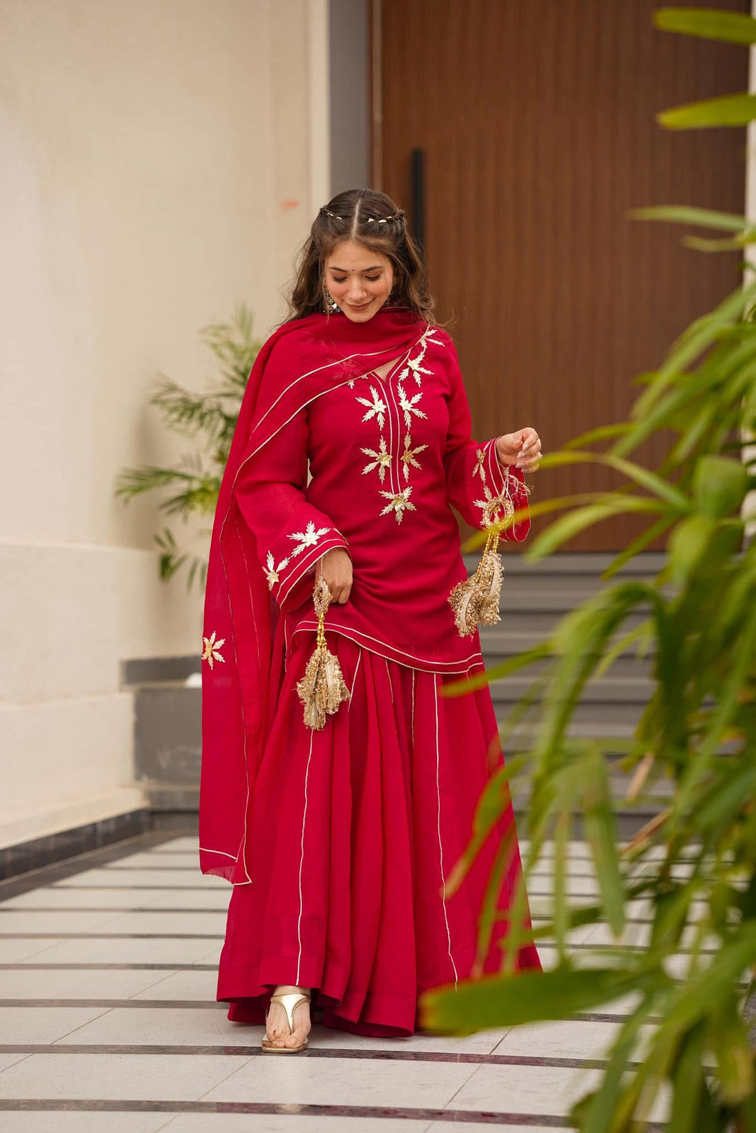 Heavenly Aura Silk Kurta Palazzo Set