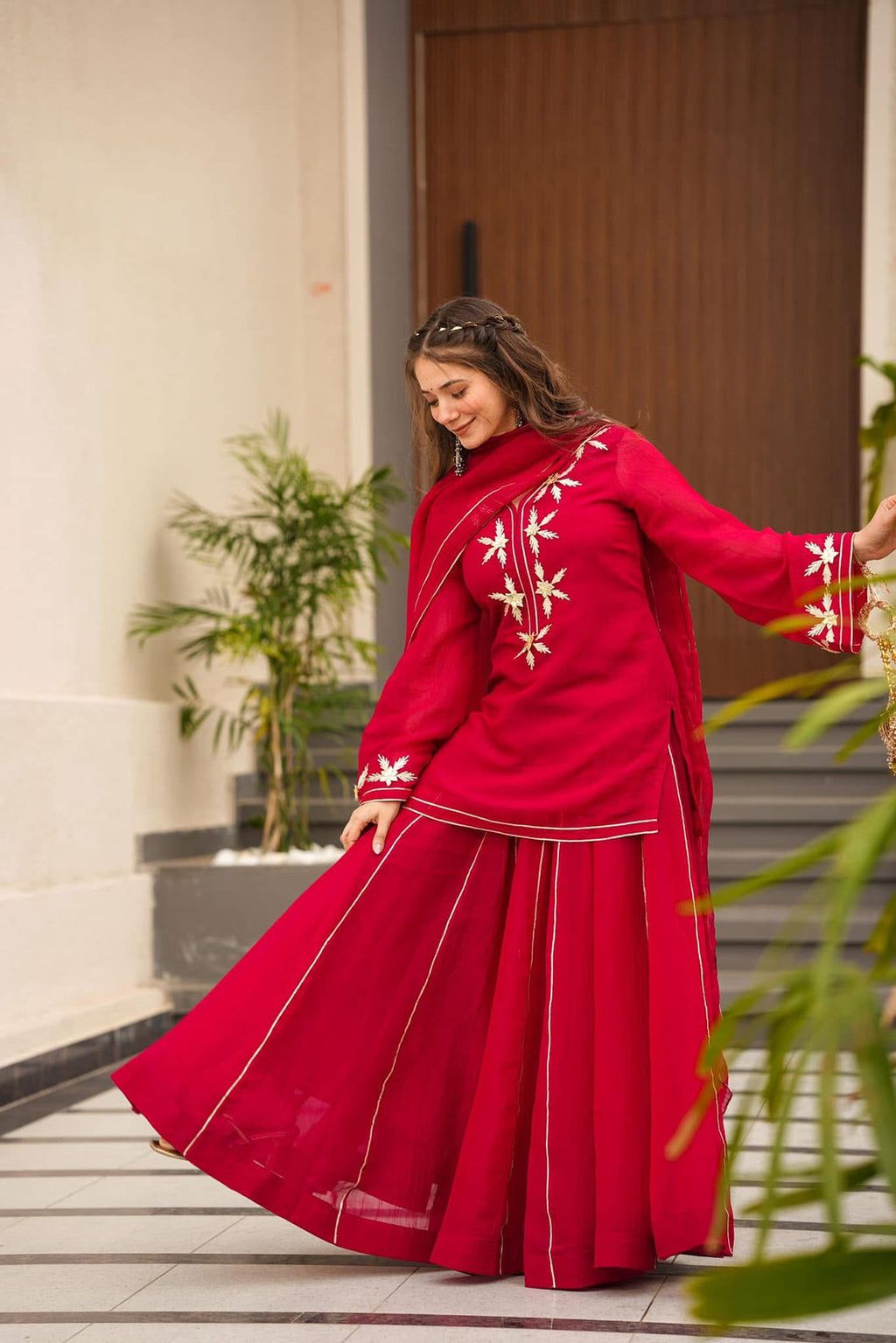Heavenly Aura Silk Kurta Palazzo Set