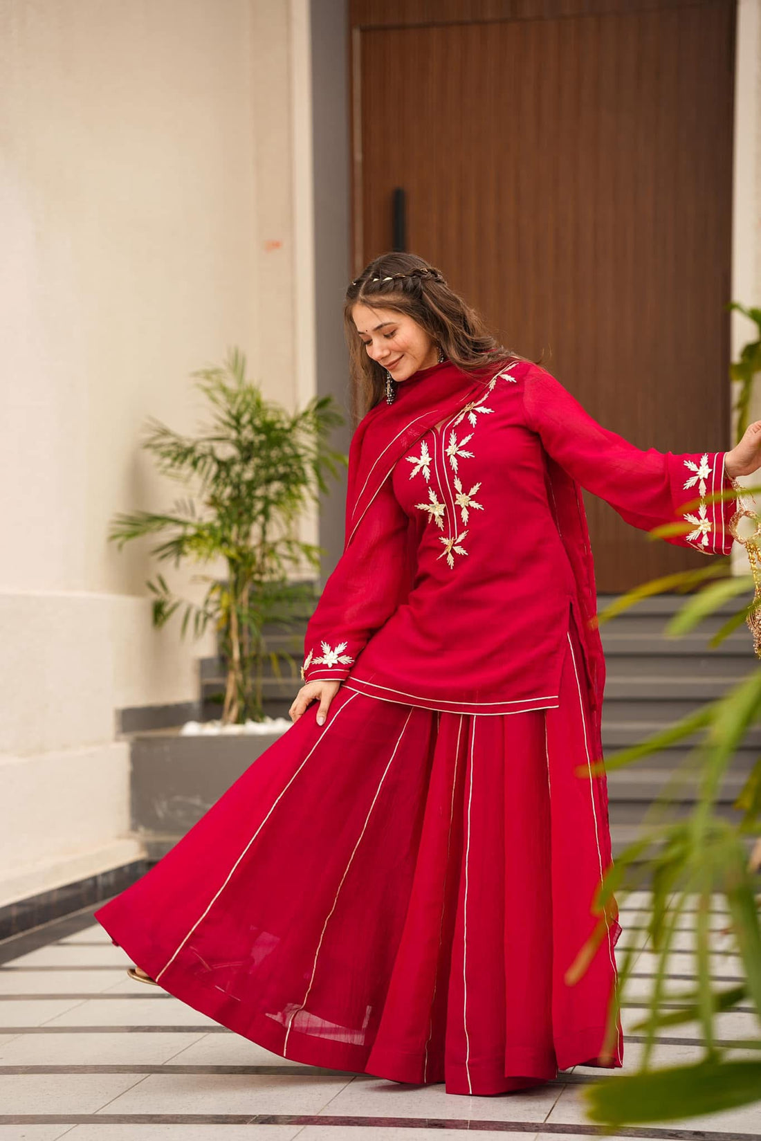 Heavenly Aura Silk Kurta Palazzo Set