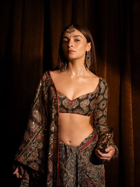 Noir Éclat Crystal Saree