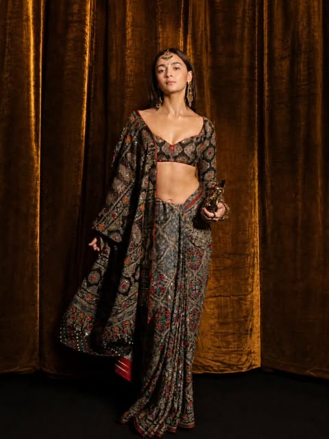Noir Éclat Crystal Saree